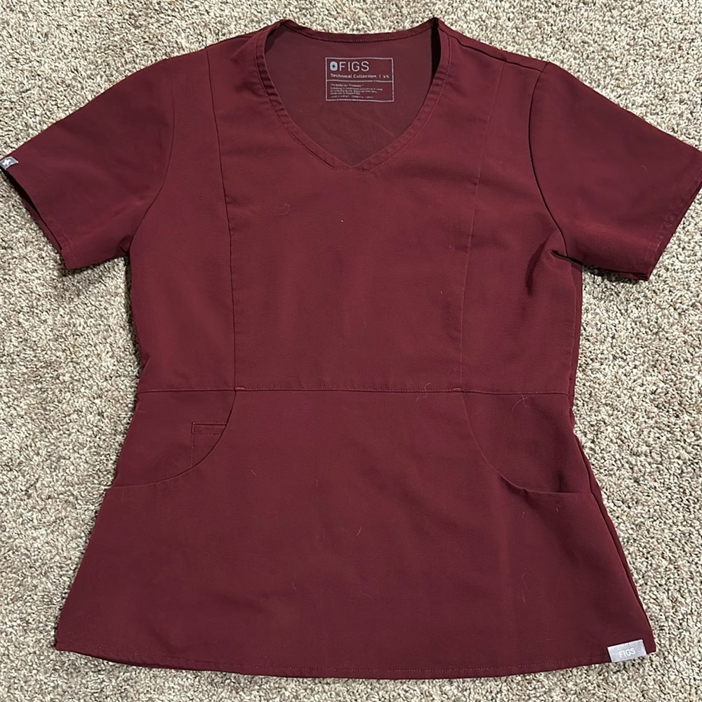 Figs Aburi V neck scrub top